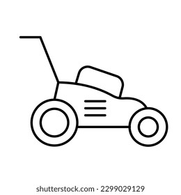 Icono de vectores de color de la máquina de jardinería que puede modificar fácilmente

