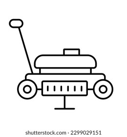 Gardening machine Color Vector Icon which can easily modify

