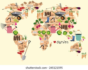Gardening map of the world 