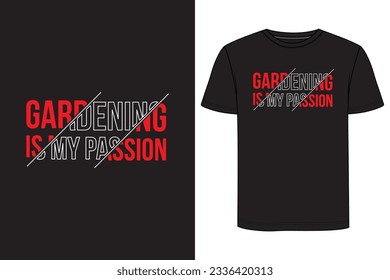 Gardening is my passion Typography T-shirt Design. Gardening t-shirt design, Vintage gardening t-shirt design