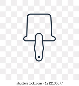 Gardening Palette vector outline icon isolated on transparent background, high quality linear Gardening Palette transparency concept can be used web and mobile