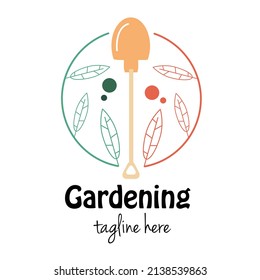 Gardening or planting ecology based logo vector illustration with dummy text on white background.