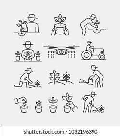 Gardening And Planting Vector Icons