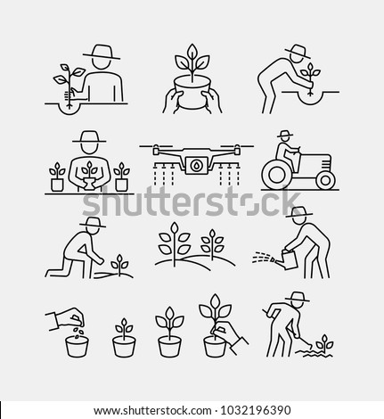 Gardening and Planting Vector Icons