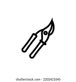 Gardening pruners icon (vector illustration
