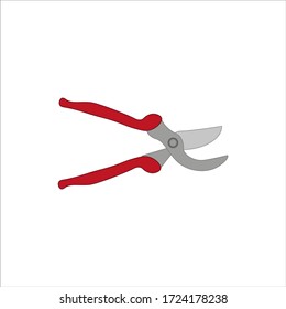gardening pruning shears. illustration for web and mobile design.