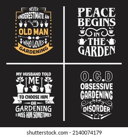 Gardening quotes design bundle use for wall decoration, t shirt, and more.