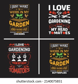 Gardening quotes design bundle use for wall decoration, t shirt, and more.