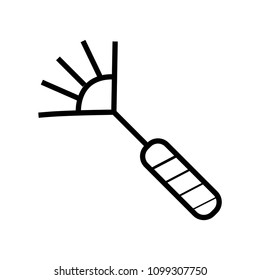 Gardening Rake icon flat. Illustration isolated vector sign symbol