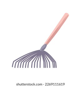 gardening rake icon isolated style
