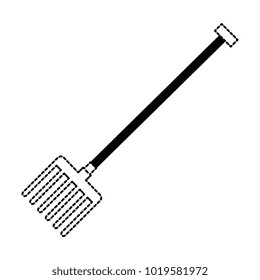 gardening rake isolated icon
