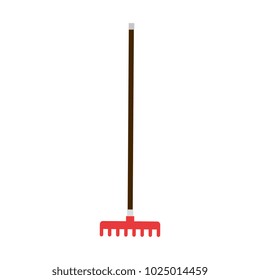 gardening rake isolated icon