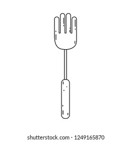 gardening rake isolated icon