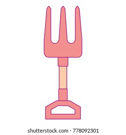 gardening rake isolated icon