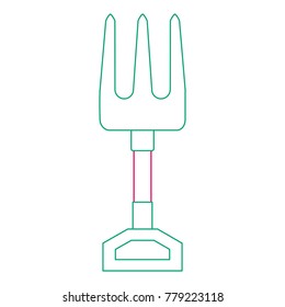 gardening rake isolated icon