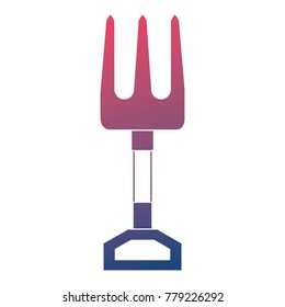 gardening rake isolated icon