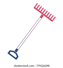 gardening rake isolated icon