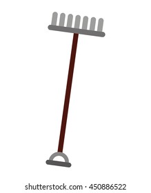 gardening rake isolated icon design, vector illustration  graphic 