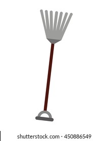 gardening rake isolated icon design, vector illustration  graphic 