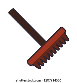 gardening rake tool icon