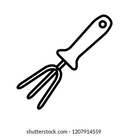 gardening rake tool icon