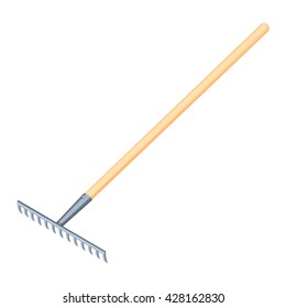 gardening rake vector illustration isolated on a white background