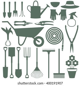 Gardening related vector icons 1