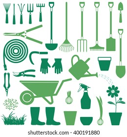 Gardening related vector icons 2