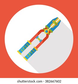 gardening scissors flat icon