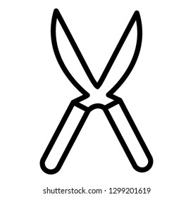 Gardening scissors icon design