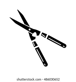 Gardening scissors icon illustration isolated vector sign symbol