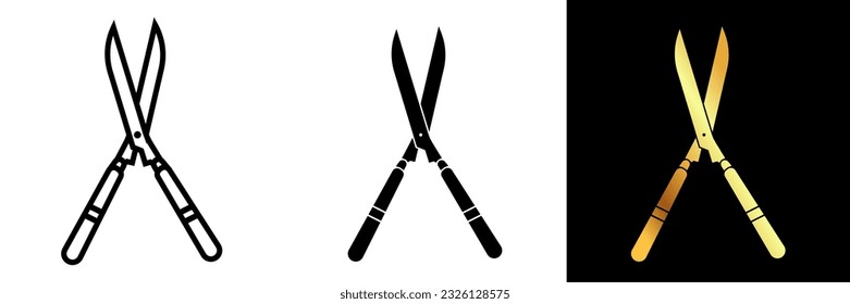 Gardening Scissors Icon, The Gardening Scissors icon represents a handy and essential tool for various gardening tasks.