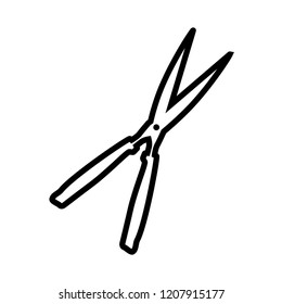 gardening scissors tool icon