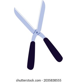 gardening scissors tool icon isolated