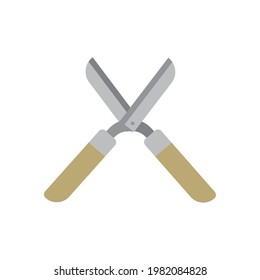 gardening scissors tool isolated icon