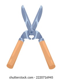 gardening scissors tool isolated icon