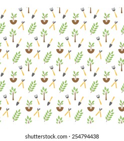 Gardening seamless pattern