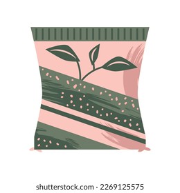 gardening seeds pack icon isolated