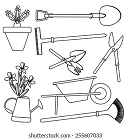 gardening set  drawing