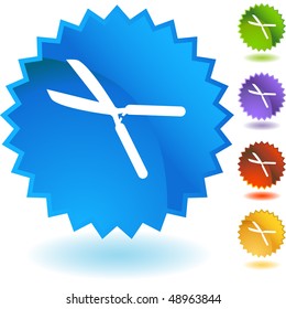 Gardening Shears button isolated on a background.