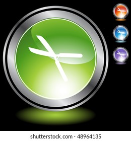 Gardening Shears button isolated on a background.