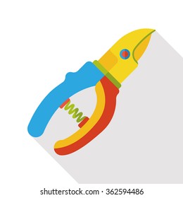 Gardening shears flat icon