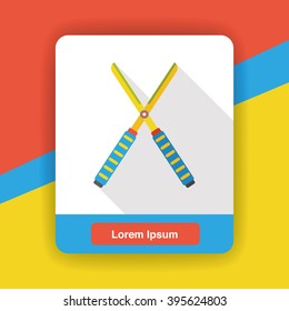 Gardening shears flat icon