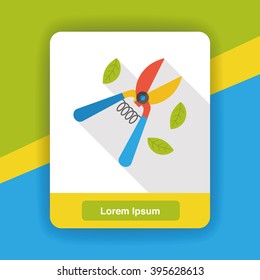 Gardening shears flat icon