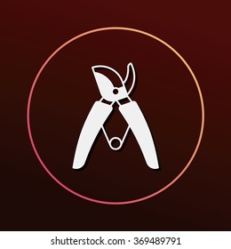 Gardening shears icon