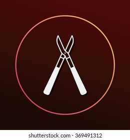 Gardening shears icon