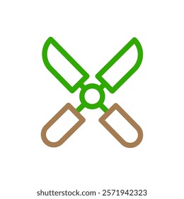 Gardening shears icon. Concept of gardening, farming, and agriculture.