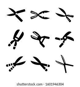 gardening shears icon isolated sign symbol vector illustration - Collection of high quality black style vector icons
