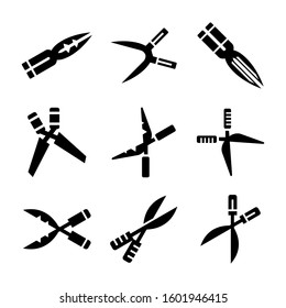 gardening shears icon isolated sign symbol vector illustration - Collection of high quality black style vector icons
