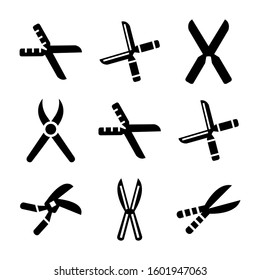 gardening shears icon isolated sign symbol vector illustration - Collection of high quality black style vector icons
